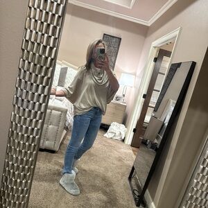 Joie Beige cowl neck light Top